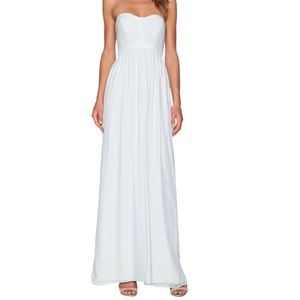 Parker Bayou White Silk Maxi Dress